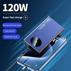 Xiaomi 120W 50000mAh Power Bank Haute Capacité Chargeur De Batterie Portable Powerbank À Charge Rapide Pour iPhone Samsung Huawei 2024