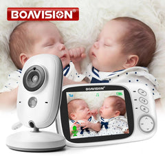 VB603 Moniteur vidéo pour bébé 2.4G sans fil avec 3,2 pouces LCD 2 voies Audio Talk Vision nocturne Surveillance Caméra de sécurité Baby-sitter