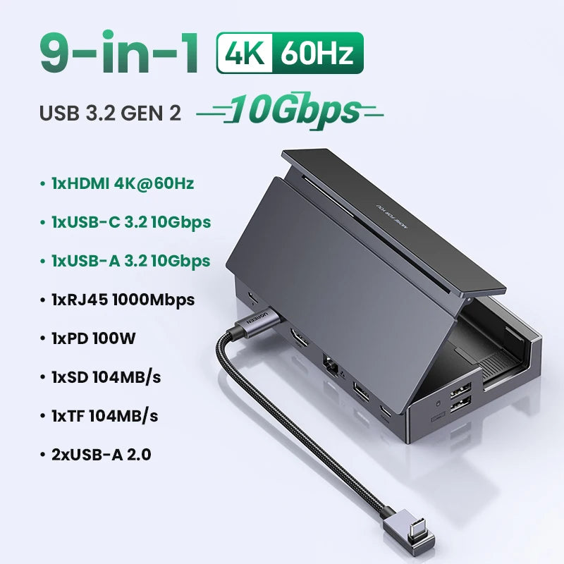 UGREEN USB C Docking Station for Steam Deck to HDMI 4K60Hz RJ45 PD100W Dock for Asus ROG Ally Nintendo Switch MacBook PC USB HUB