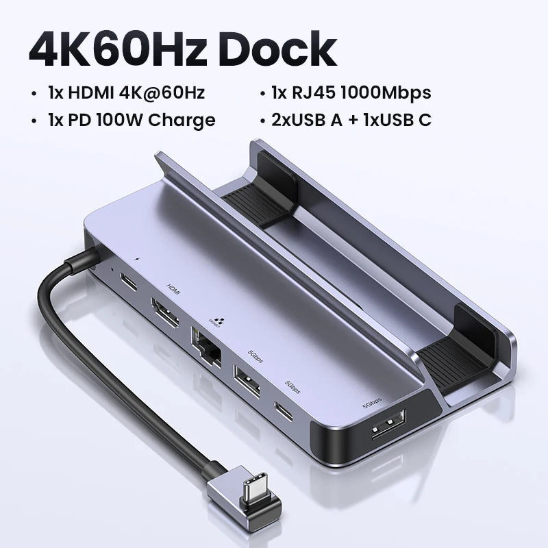 UGREEN USB C Docking Station for Steam Deck to HDMI 4K60Hz RJ45 PD100W Dock for Asus ROG Ally Nintendo Switch MacBook PC USB HUB