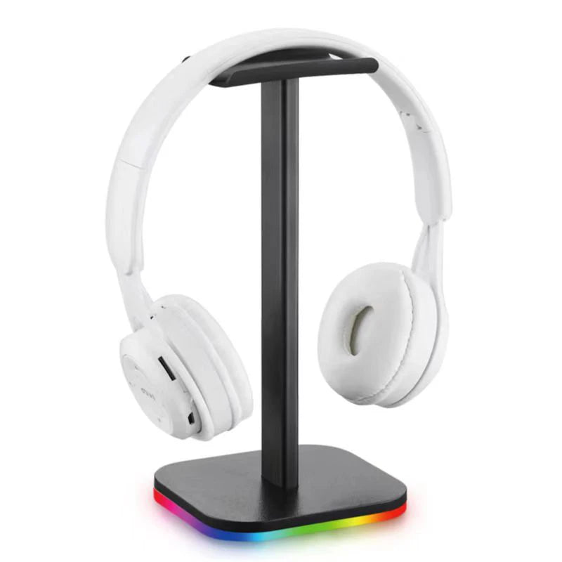 RGB Gaming Headphone Stand 10 Lighting Effects Headphone Stand Holder Rack USB Port 3.5mm Audio Port Desktop Headset Bracket