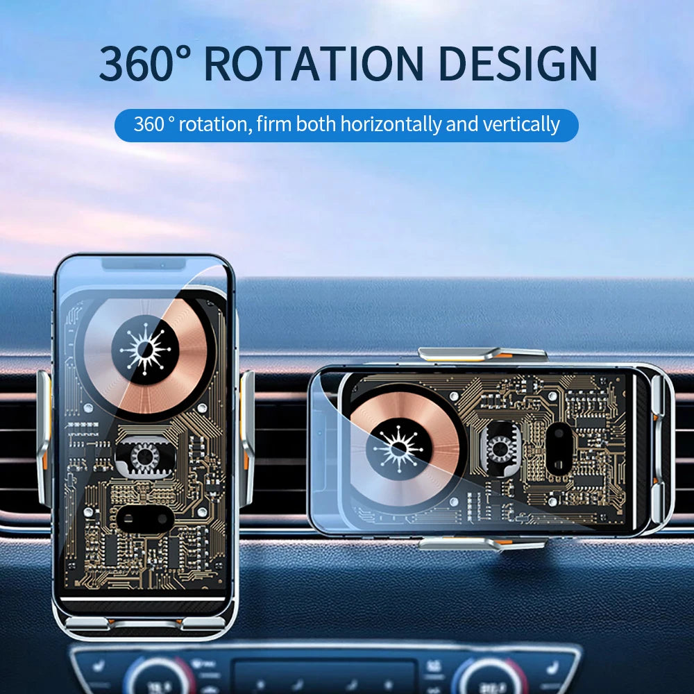 C10 Creative Punk Wireless Charger 15W Phone Holder for Car for iPhone 14 13 12 11 X Samsung Xiaomi IR Sensing QI Quick Charger