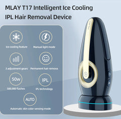 Épilation au laser Mlay Épilation IPL Mlay T17 Épilateur à froid ICE Reconnaissance intelligente des couleurs de peau du visage